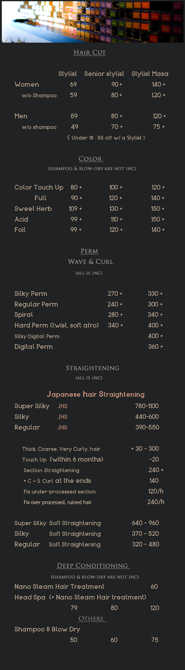 Service Menu